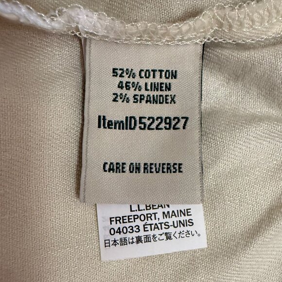 L.L. Bean Comfort Stretch High-Rise Crop Ankle Pants Beige Women's 18 Petite - Picture 9 of 10